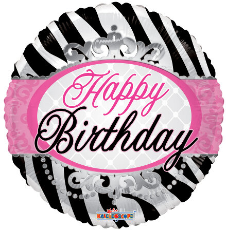 Birthday Zebra Print PKGD - Click Image to Close