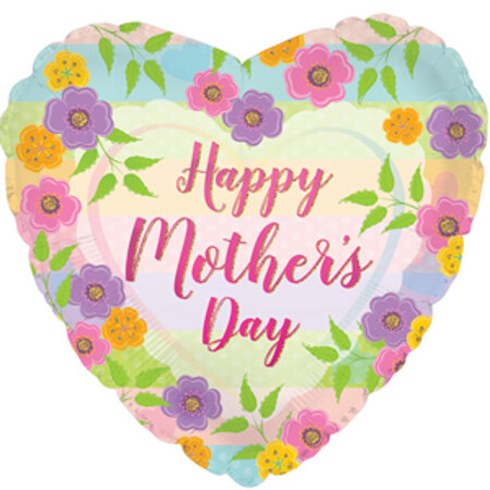 Happy Mother's Day Floral Stripes - Click Image to Close