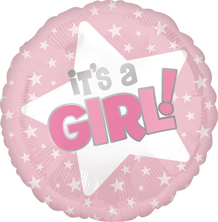 It's A Girl Pink Star - Click Image to Close