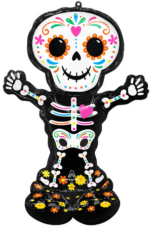 Day of Dead Skeleton Airloon - Click Image to Close