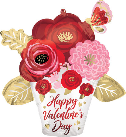 Valentine's Satin Painted Flowers - Click Image to Close