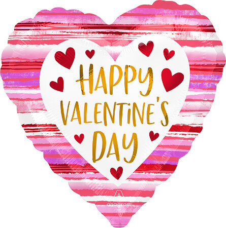 Striped Happy Valentine - Click Image to Close