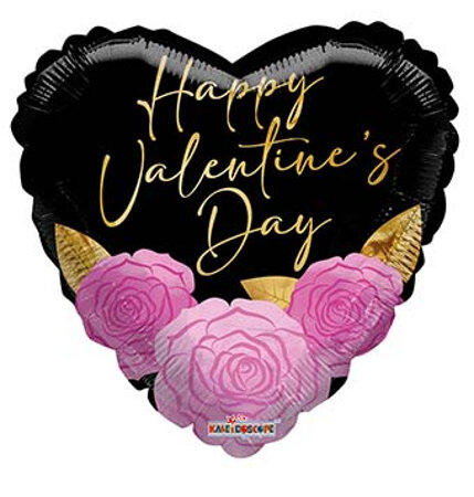 Valentine's Roses and Script - Click Image to Close