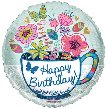 Birthday Cup & Flower - Click Image to Close