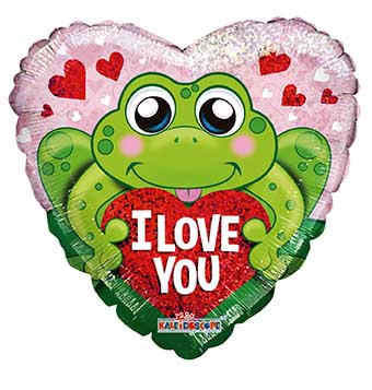 I Love You Frog w/Heart - Click Image to Close