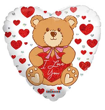 I Love You Bear w/Bow - Click Image to Close