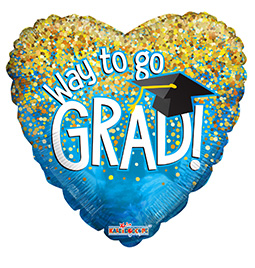 Way To Go Grad Blue 9" - Click Image to Close