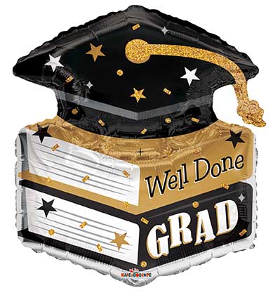 Books & Grad Cap 12" - Click Image to Close